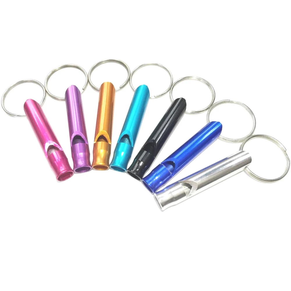 

suti 1Pcs Multifunctional Whistle Keychain Aluminum Emergency Survival For Camping Hiking Training keyring whistle