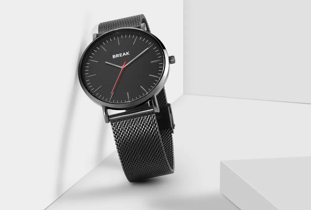 BREAK минималистичные модные парные часы для мужчин и женщин топ люксовый бренд кварцевые спортивные наручные часы классические аналоговые водонепроницаемые часы