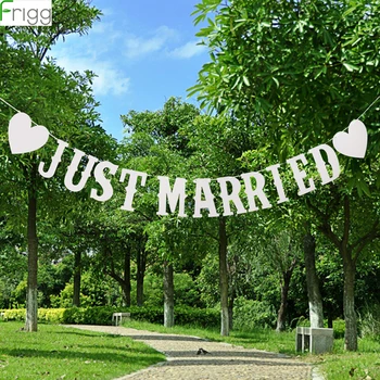 

Frigg Marry Banner Flag Vintage Wedding Bunting Garland Photo Booth Props Romantic Wedding Decoration Event Party Supplie