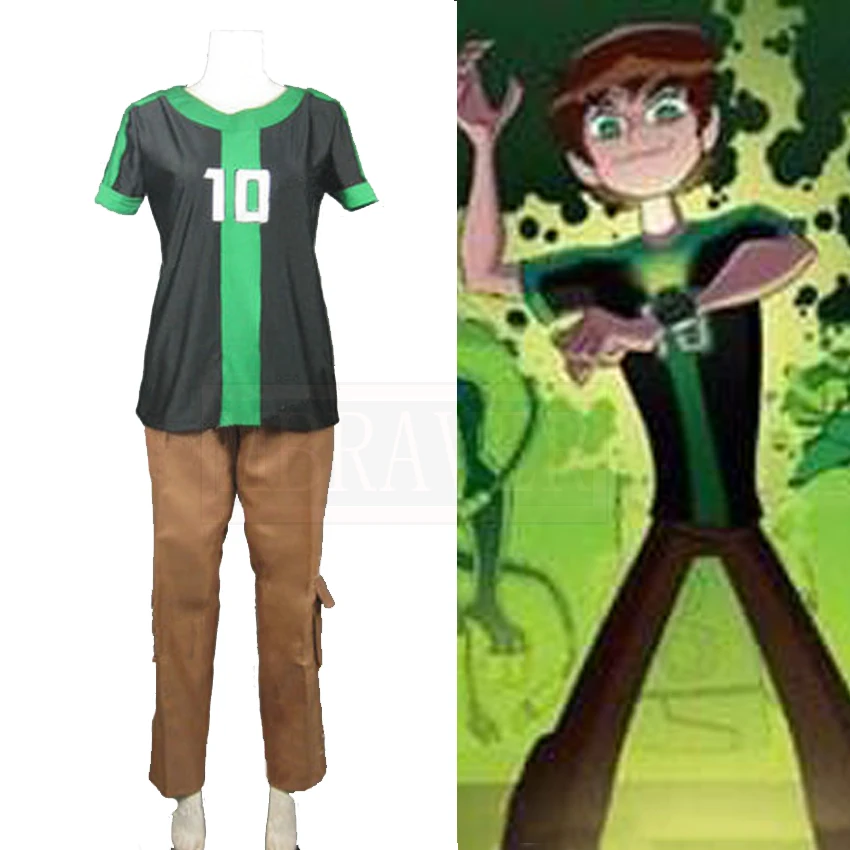 

Hot Anime Ben 10 Ben Tennyson Cosplay Costume Halloween Custom Made Any Size