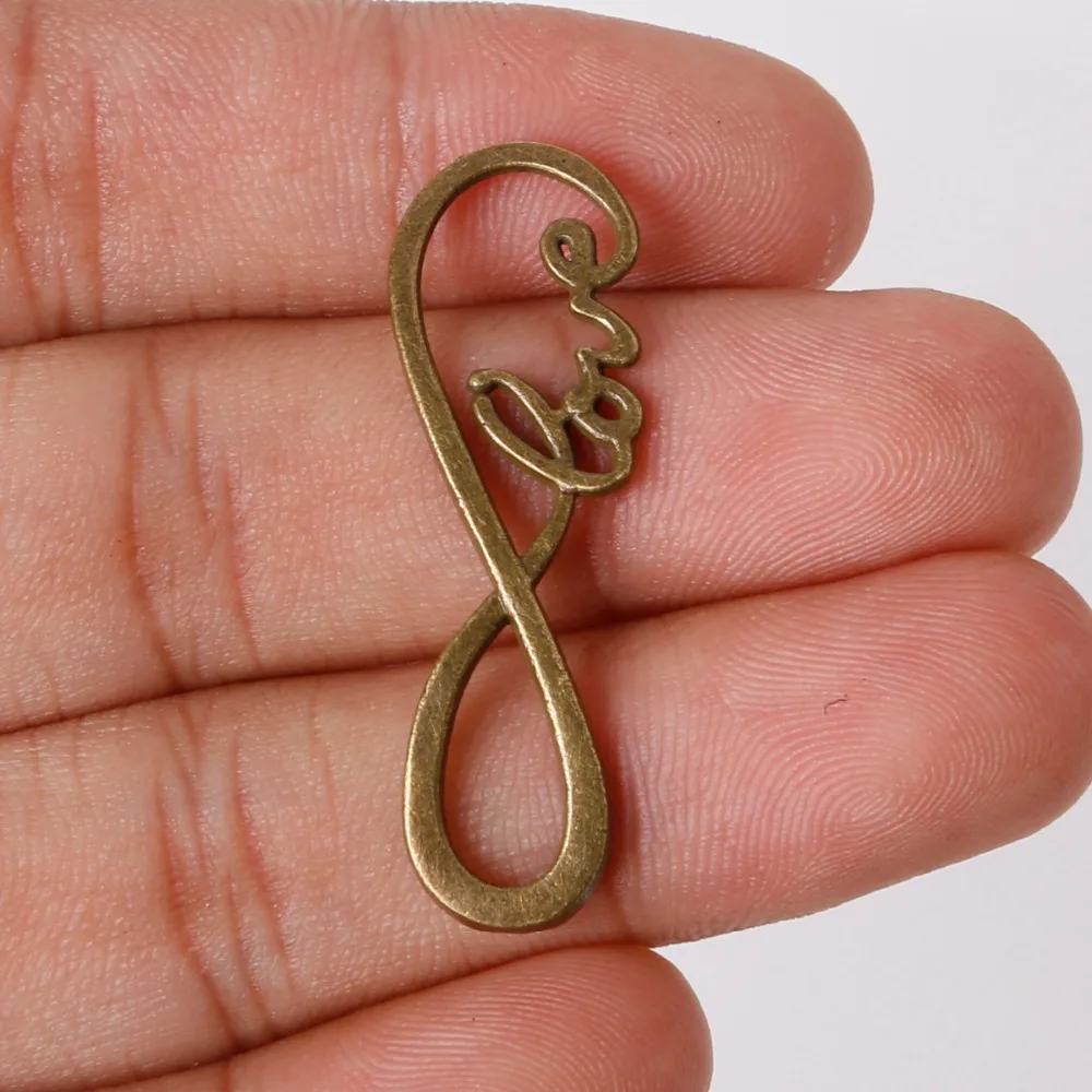 New Arrivals 12*39mm 6pc Zinc Alloy Charms Antique Bronze Plated 8