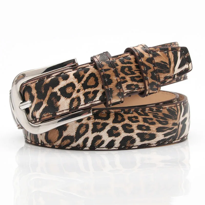 

Wulwkue Hot Fashion Women Waist Leopard Belt For Solid Pu Leather Pin Buckle Party Dress Decor Pants Belt Size 106 cm