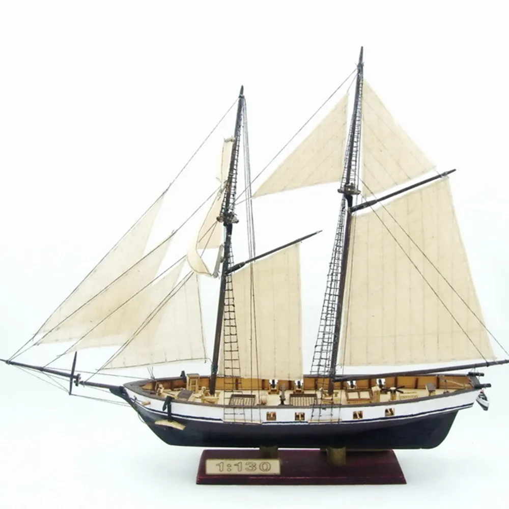 Деревянная масштабная модель корабля 1/130 Сборная модель наборы классическая деревянная модель парусной лодки HARVEY 1847 масштабная деревянная модель кораблей наборы