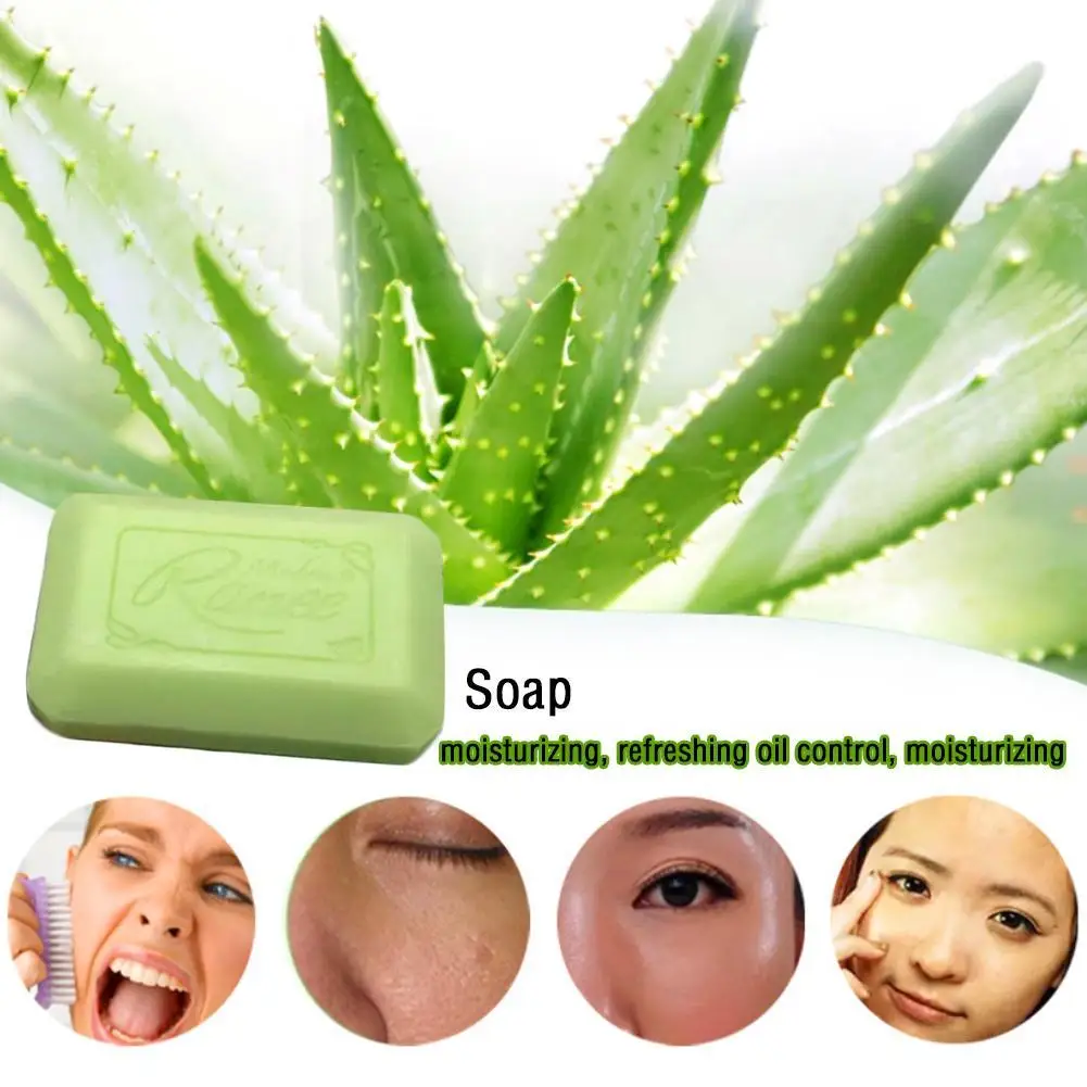 

1pc Sulfur Soap Shanghai Aloe Vera Soap Skin Care Detoxification Handmade Beauty Tool Bath Healthy Soaps Gifts Wholesale Price