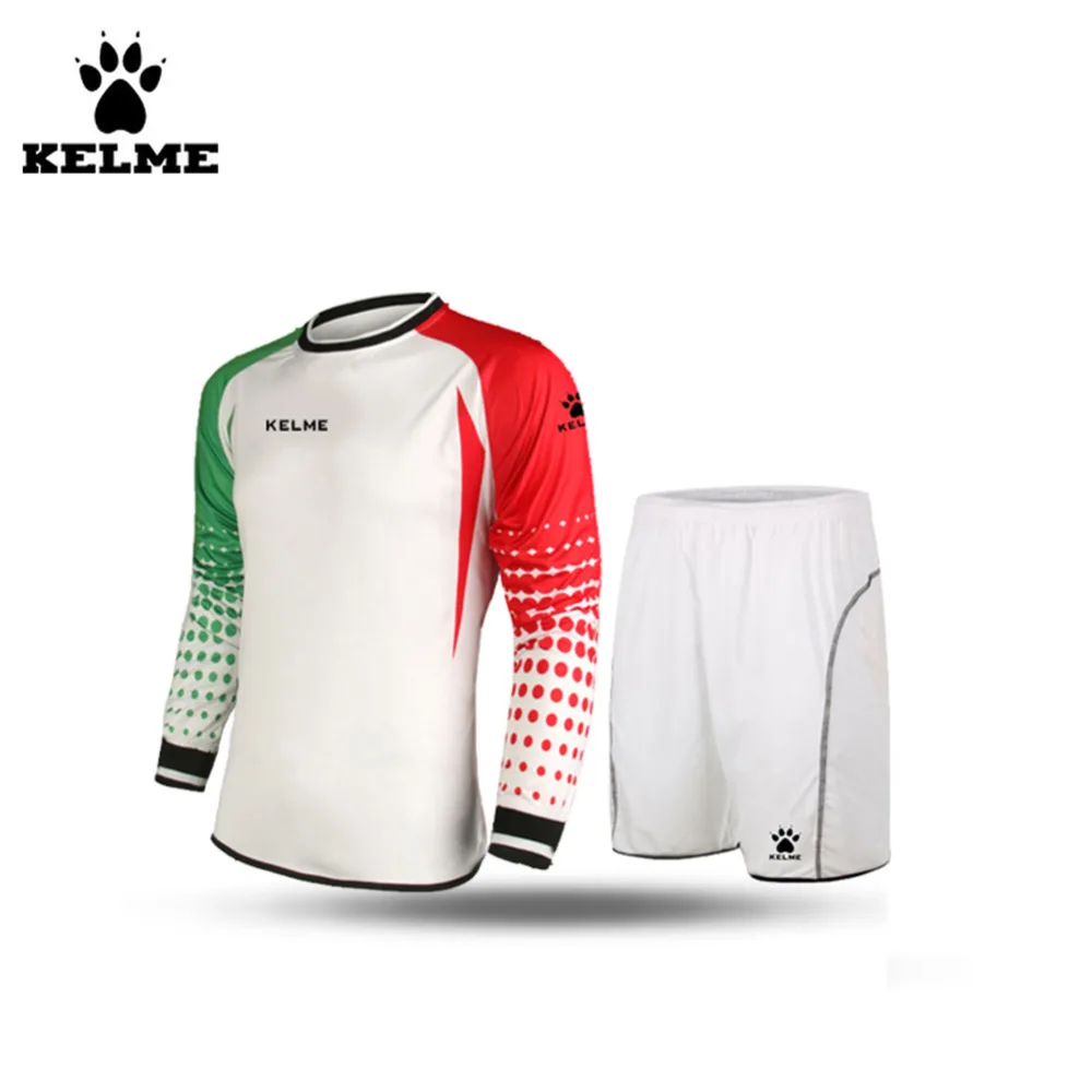 

KELME Men Football Keepers Kleding Goleiro Uniforme Goalkeeper Football Uniform Customize Football Sets Voetbal Keeper Tenue 28