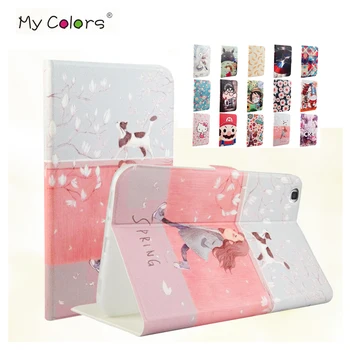

For Samsung Galaxy Tab 3 8.0 T311 PU Leather Case Cover Colorful Print Protective Stand Tab 3 T311 8 inch Tablet PC Smart Fundas