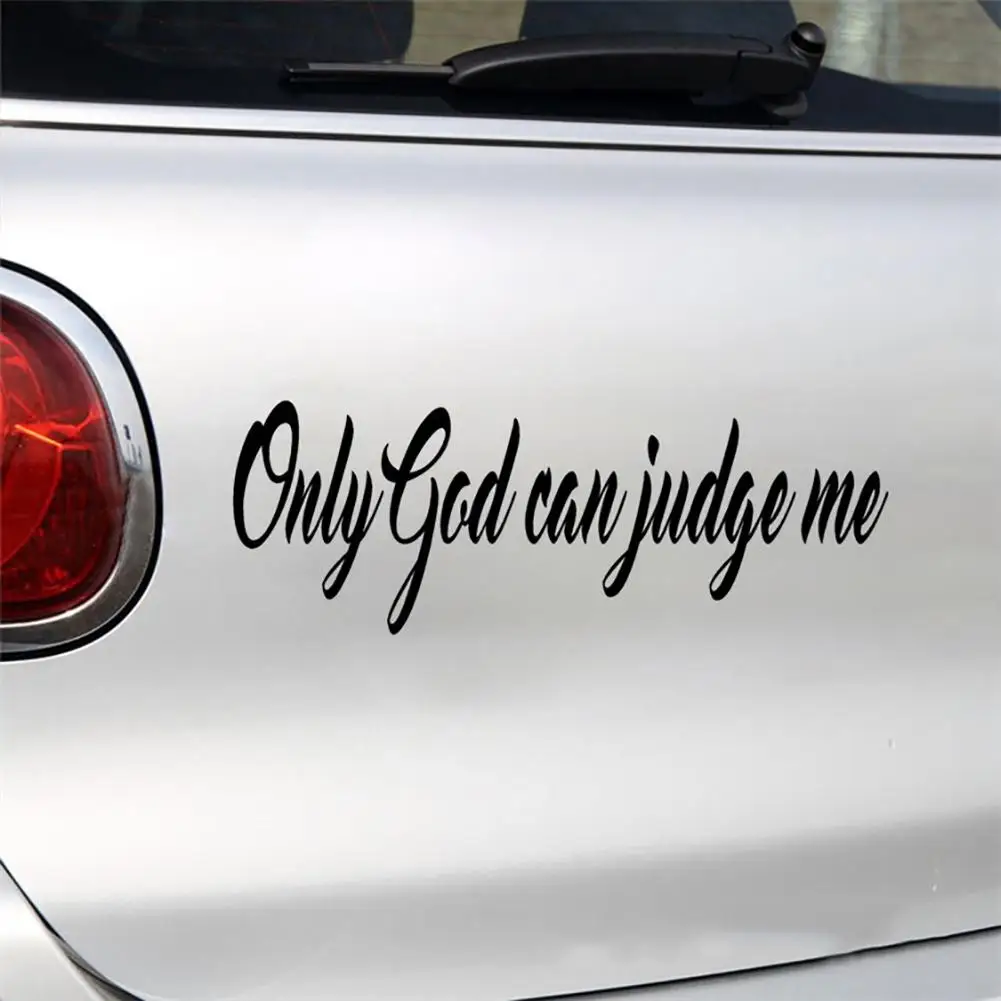 

ONLY GOD CAN JUDGE ME Letter Printed Vehicle Decal Reflective Motorcycle Decor