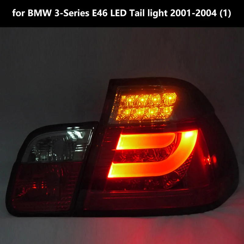 Дым Красный корпус 2001 2004 для BMW 3 серии E46 320i 328i 325i светодиодные задние фары в сборе