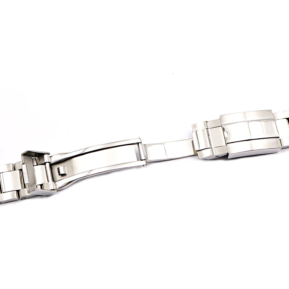 CARLYWET 20 21mm Silver Middle Polished 316L Solid Stainless Steel Watch Band Belt Strap Bracelets For Submariner GMT