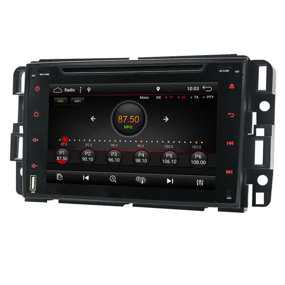 Top Eunavi Car DVD GPS 2G+32G Navi For Chevrolet/Silverado/Tahoe/Monte GMC Yukon/Denali/Acadia 2 Din Car Radio Stereo BT WIFI 8 Core 2