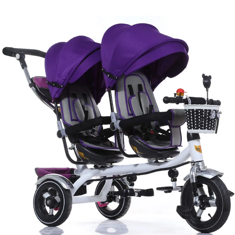 2017 new Child stroller good quality Twins child tricycle bike double