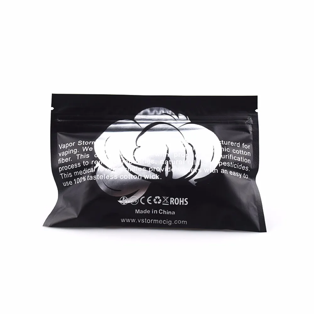 Электронная сигарета Vapor Storm органический хлопок дрипка Cotton King для DIY RDA RBA Wick|organic