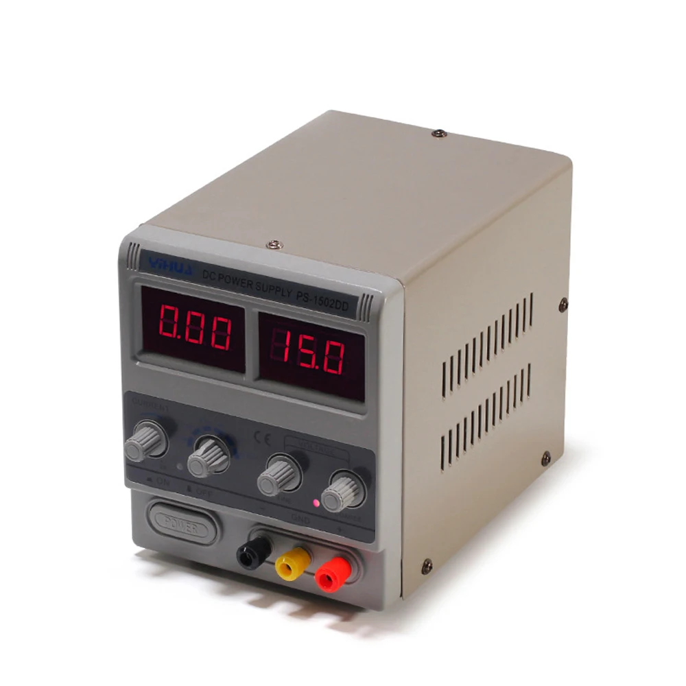 YIHUA 1502DD Цифровой Регулируемый источник питания постоянного тока светодиодный