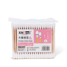 100 шт./упак. женская косметика Мягкий Двойной круглый наконечник ватный тампон для макияжа медицинский инструмент для чистки ушей