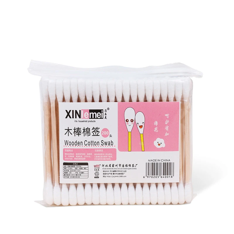 

100pcs/Pack Women Beauty Makeup Soft Double Round Tip Cotton Swab Makeup Health Medical Ear Jewelry Cleaning Sticks Care Tool