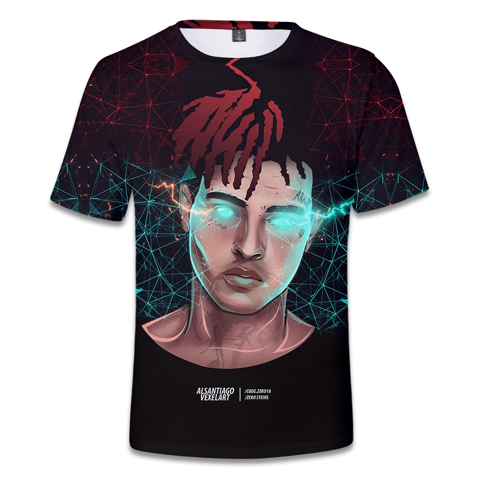 

High Quality 3D Xxxtentacion Short Sleeve t shirt Men/women Fashion Hip Hop Raper 3D Print Hot Men's t shirt Xxxtentacion Clothe