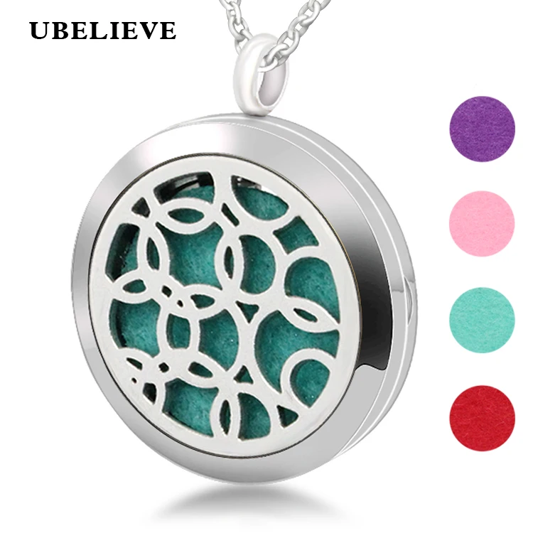 

Choker 30mm Aromatherapy Essential Oil Diffuser Locket Stainless Steel Diffuser Pendant Perfume Scent Locket Pendant For Women