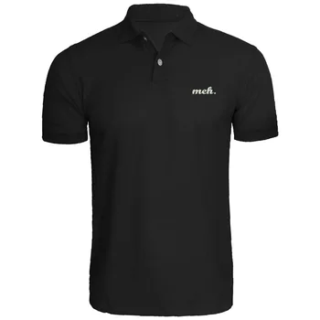 

Mens MEH geek nerd Embroidery Embroidered Polo Shirts