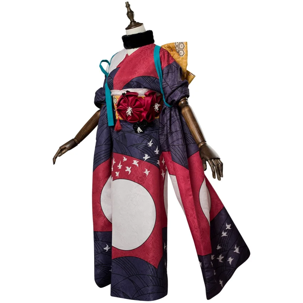 Fate Grand Order Cosplay Katsushika Hokusai Косплей Костюм Полный комплект костюм кимоно Хэллоуин
