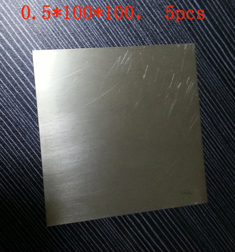 

0.5mm Thickness Ta2 TitaniumPlate Industry Experiment DIY Gr2 Ti Sheets Size:0.5*100*100mm, 5pcs/lot