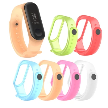 

Luminous TPU Soft Wrist Strap Watch Band Replacement For XIAOMI MIBand 3 Smart watch accessories bracelet For XIAOMI MI Band 3