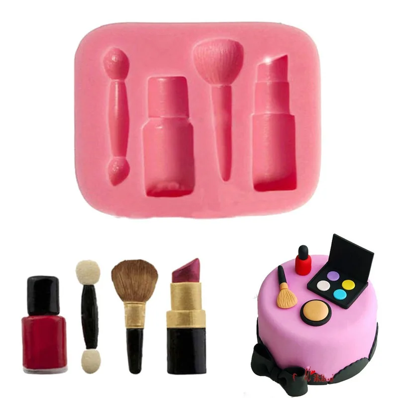 

2018 Make-up Lipstick Soft Silica Gel Mold Creative Silicone Fondant Cake Moulds New Decorating Chocolate Baking Cake Mold