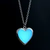 Glow in the Dark Necklace for women Photo Locket vintage Fluorescence heart Necklace Pendant Jewelry floating Charm Gifts ► Photo 3/6