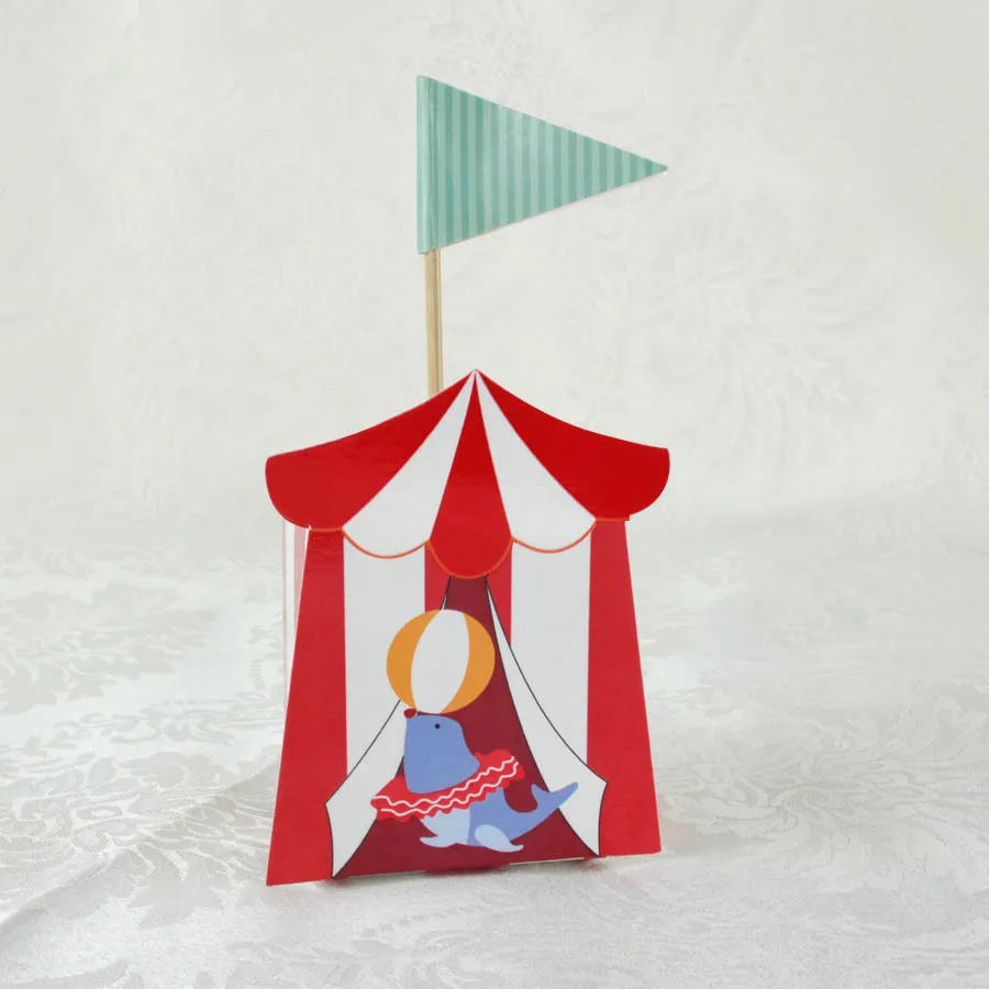 50 шт. лазерная резка цирковые животные Подарочная коробка для конфет коробки для свадьбы и подарки для гостей детский душ украшения на день рождения - Цвет: sea lion
