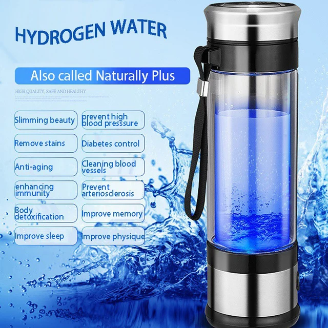 Lonize-h2 – bouteille générateur d'eau riche en hydrogène, corps de tasse  en verre, DuPont SPE/PEM, appareil d'inhalation à double chambre, 380ML -  AliExpress