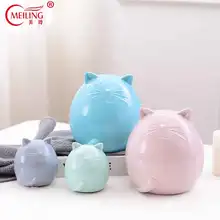 Cute Home Decorative Ceramic Totoro Cat Figurine for Living Room Table Office Wedding Centerpieces Collectible Animal