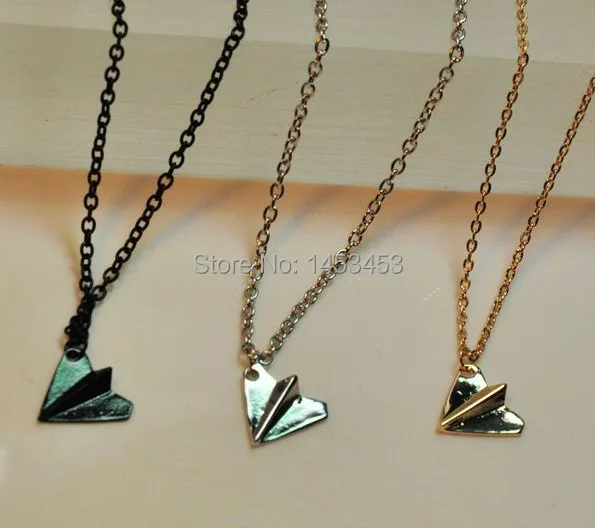 

One direction Paper Plane Airplane Necklace