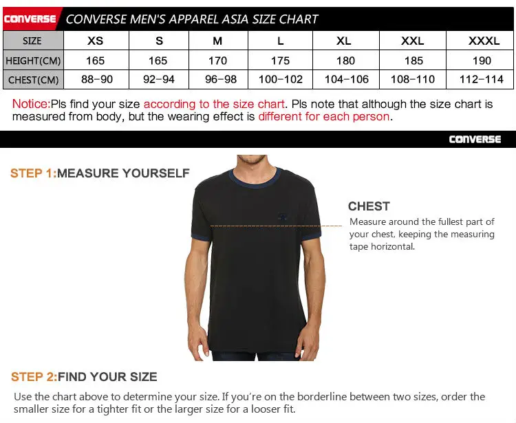 Usa Mens T Shirt Size Chart