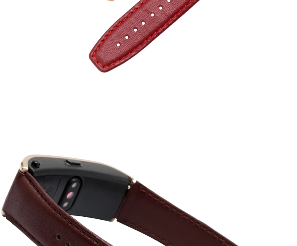 Soft calf leather strap striped watch band for HUAWEI B5 smart Bracelet replacement wrist strap