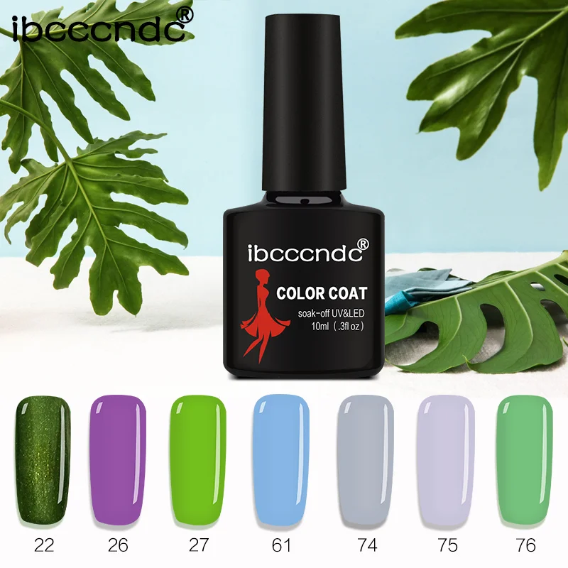 

IBCCCNDC Nail Polish 10 ml Fresh Color Semi permanent Gel Varnish Manicure for Nail Art Soaking UV Hybrid Gel Nail Polish