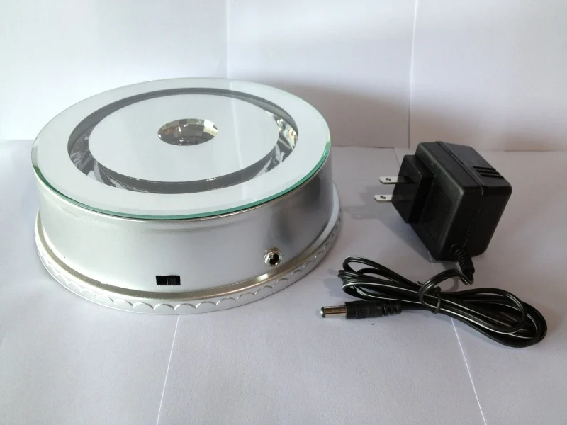 

Big Rotated LED Plastic Stand Lightbase for Crystal Cube Display 19 Multicolor Bulbs With 12 Songs Music