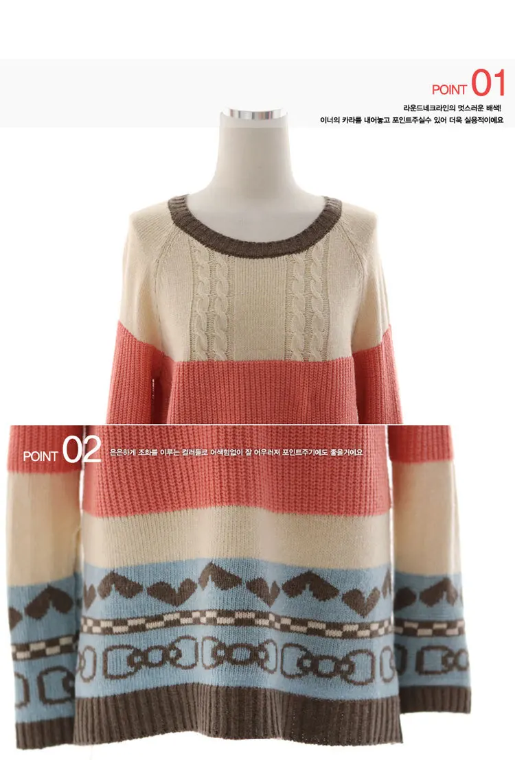 Весна, Осень, Зима, женский свитер, яркие цвета, сшитый цветной пуловер, полосатый джемпер с длинными рукавами, джемпер, Vestidos LXJ067