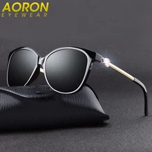 Aoron Polarized gafas de Sol Del Ojo de Gato Mujeres Gafas de Sol Retro Marca de Flores de Diamantes de Gran Tamaño Shades Gafas de Sol gafas de sol oculos