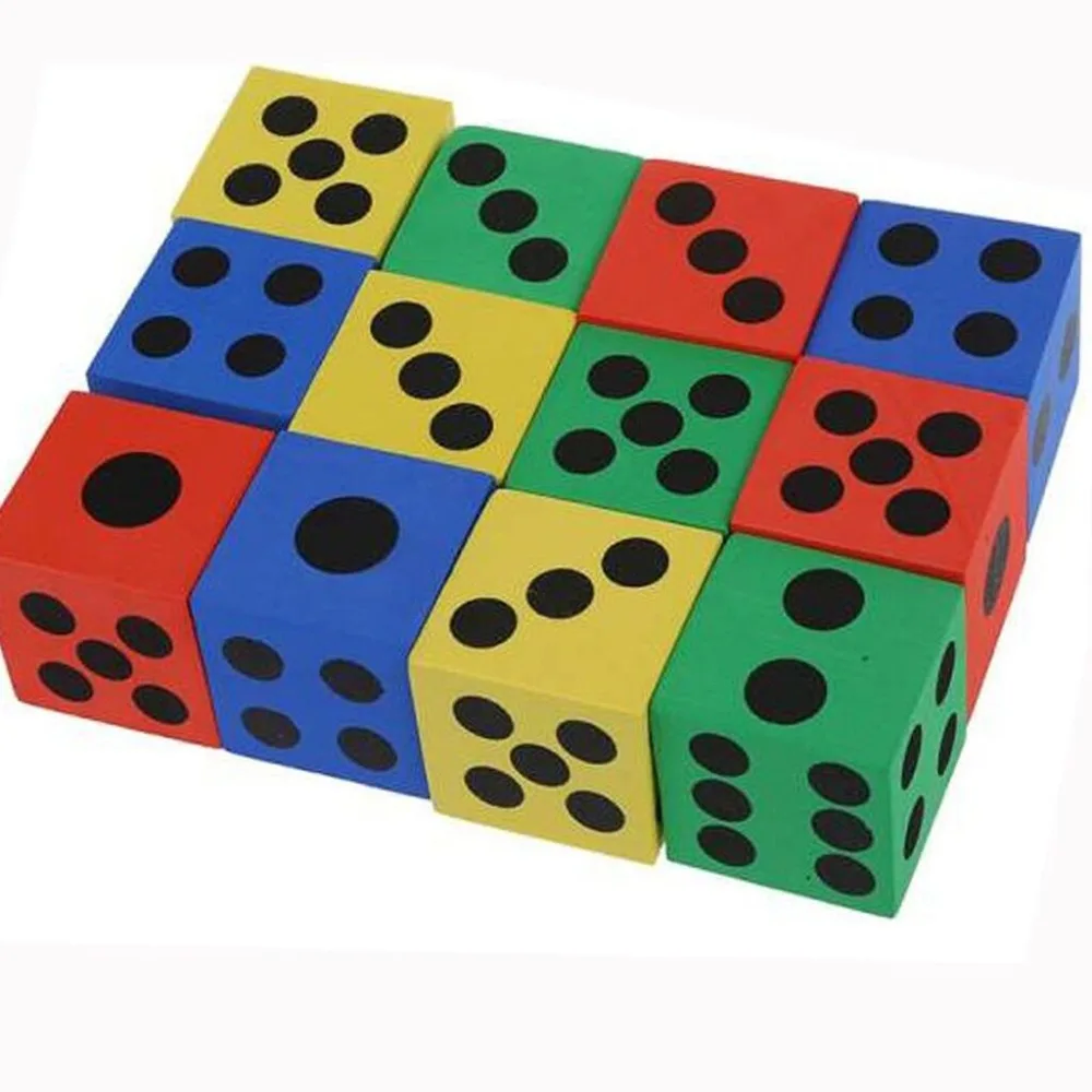 

12pcs/lots!Children Big Dice Housework Playing Foam Dice For Kids Family Game 3.7*3.7*3.7cm