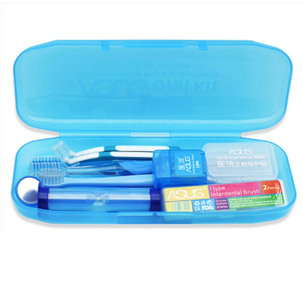 Инструмент для чистки полости рта ортодонтический набор для ухода за полостью рта зубная щетка межзубная щетка зубная нить ортодонтический чистый костюм
