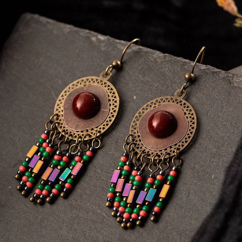 

Boho Dangle Earrings for Women Hanging Ethnic Bohemia Drop Earrings Vintage Tassel Statement Earrings Fashion Jewelry 2018 Gift