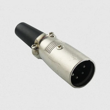 

Nickel Plated 4 pin Mini XLR Male Audio Microphone connector