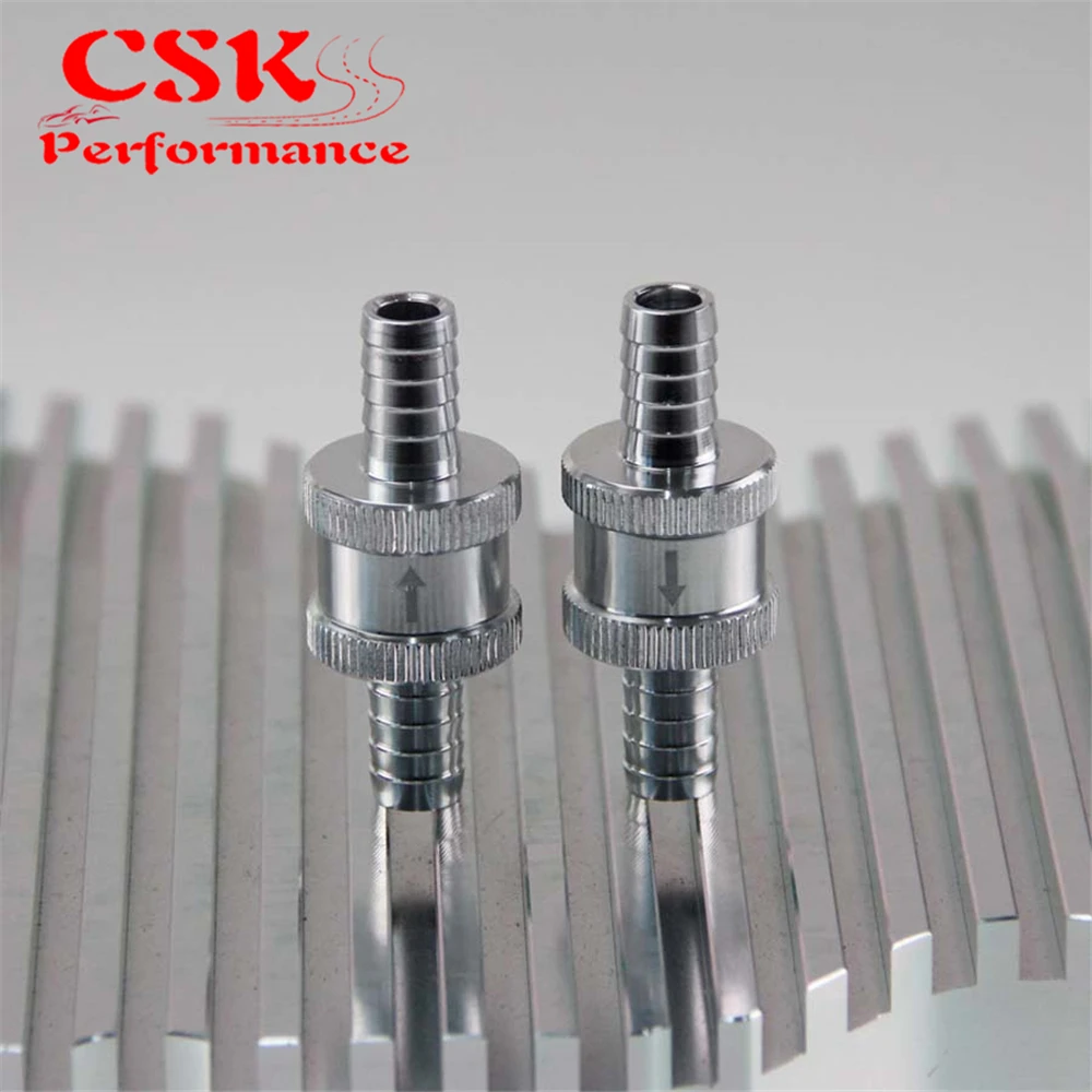 2 Pcs Aluminum 12mm 1/2" Non Return Check Valve One Way Petrol Fuel