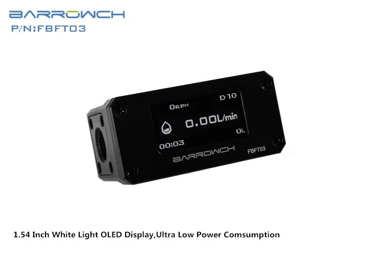 Расходомер Barrowch FBFT03 с цифровым OLED дисплеем расходомер для ПК водяным охлаждением