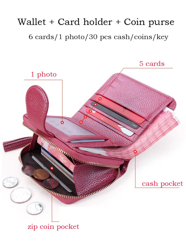 Дизайн, модный женский кошелек из натуральной кожи, короткий кошелек из высококачественной кожи, женские кошельки на молнии для монет, ID, чехол для кредитных карт, сумка-держатель