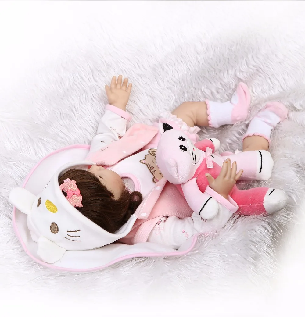 NPKCOLLECTION 20 дюймов Bebe Rebon кукла 50 см для маленьких девочек куклы Мягкие силиконовые