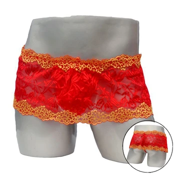 

new Gay Mens Lingerie Underwear Lace G-string Thong See through Sissy Panties Sexy Male Underwear Lacework Underpants jockstrap