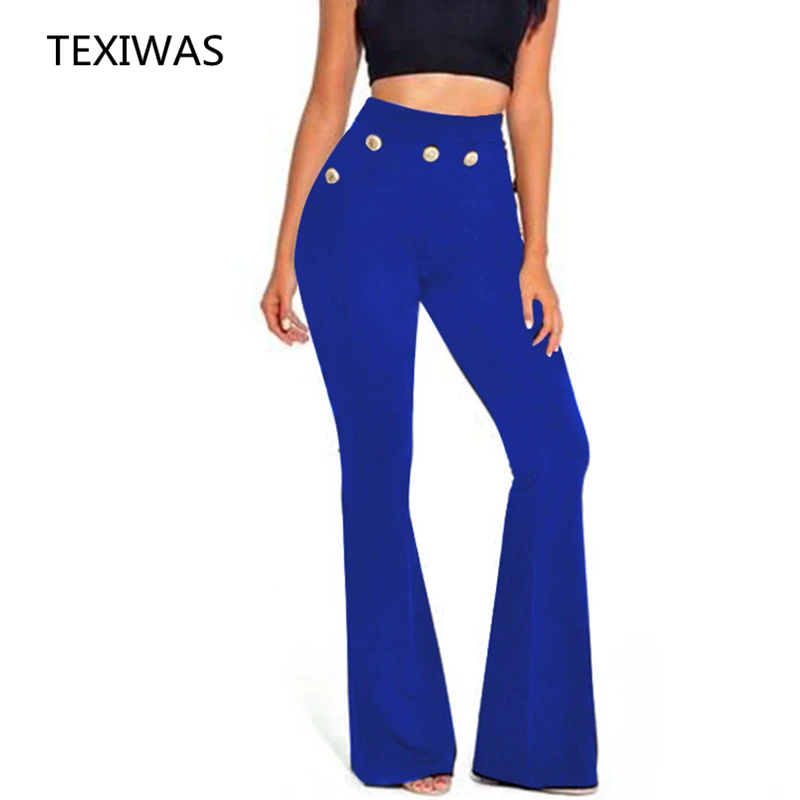 high waisted stretch flare pants