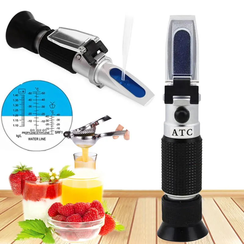

Refractometer 0~32% RSG-100ATC Optical Sugar Food Beverages ATC Content Alcohol Alcoholometer Meter Tool Test Handheld Hydromet