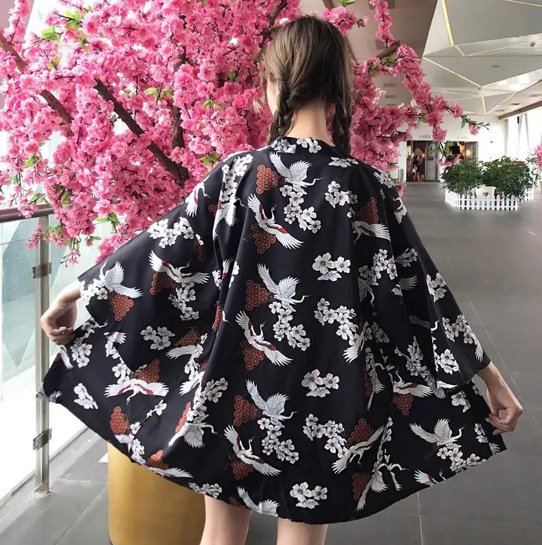 Традиционное японское кимоно yukata женское японское короткое платье свободная одежда kimomo японский кардиган кимоно Японские Женские haori - Color: Style 18