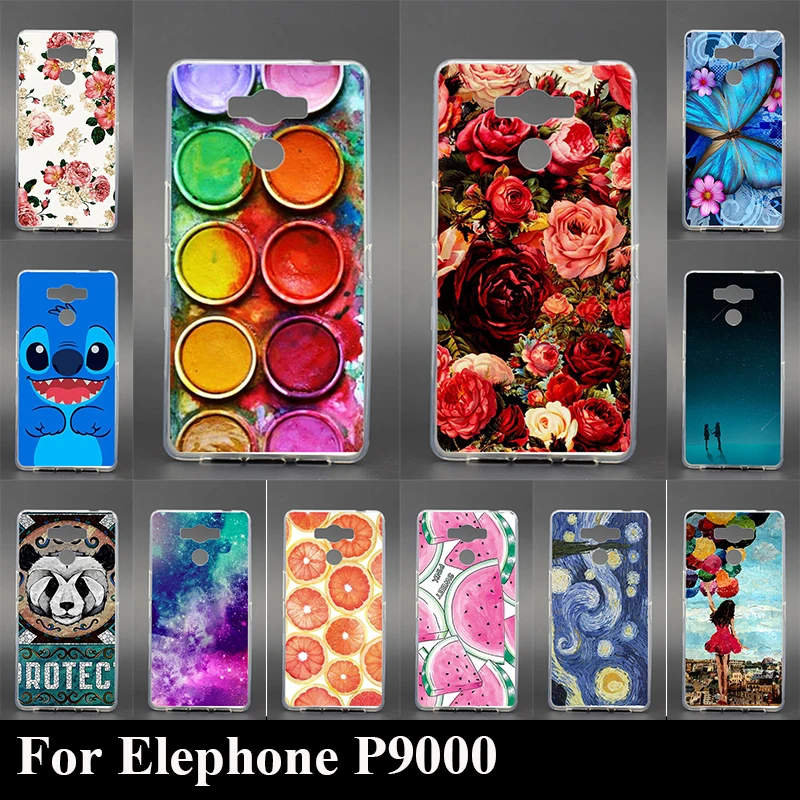 

Case For Elephone P9000 Colorful Printing Drawing Transparent Plastic Phone Cover For Elephone P9000 tpu Soft mobile Phone Cases